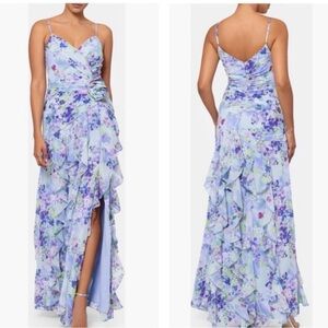 XSCAPE maxi ruffled dress size 6